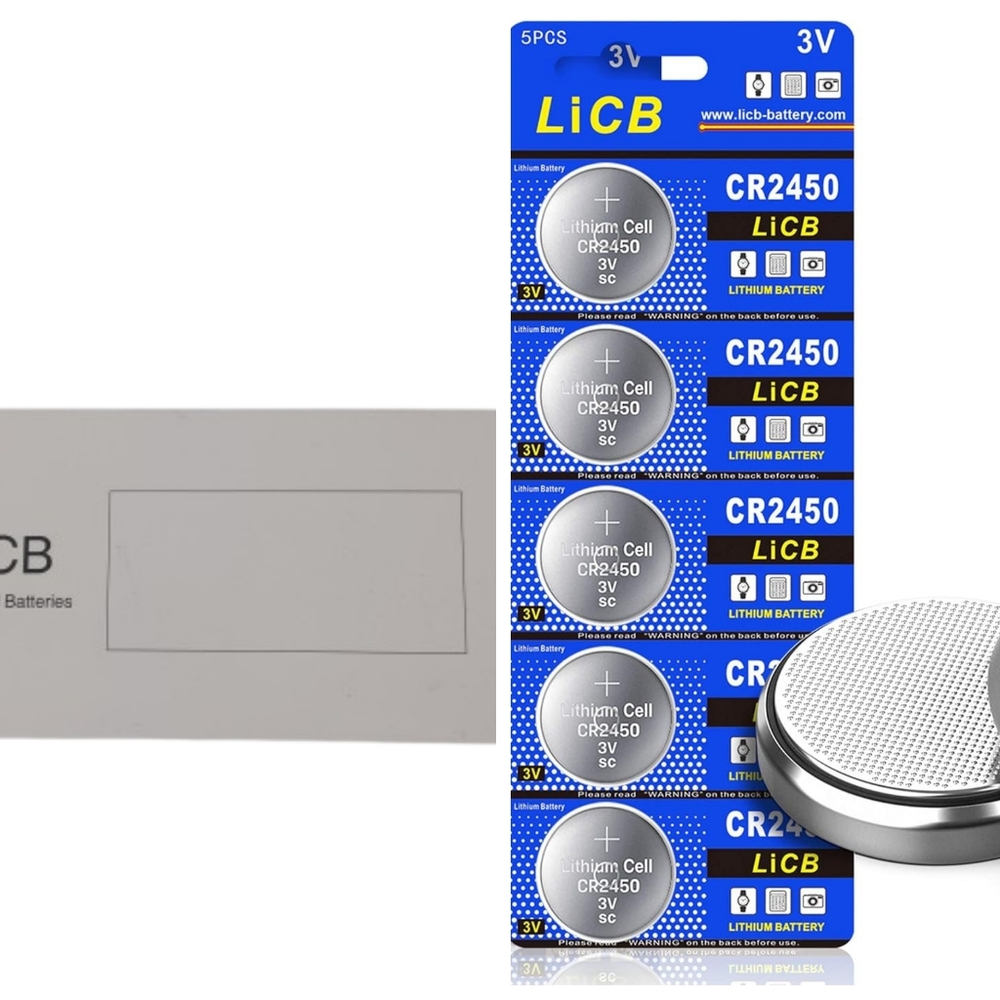 3V Batteries -3 Volt Lithium #CR2450 -(10) Pack -NEW -LICB -Keyfobs -Household
